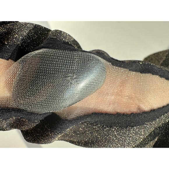 Hansel from Basel x Rachel Comey Slim Sheer Crew Black Gold Womens Socks 6-9.5 - Picture 14 of 14